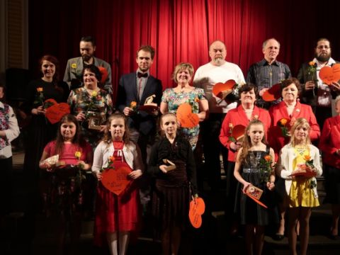 Mīlas dziesmu festivāls Līgatnes kultūras namā 2018. gada 17. februārī. Sarmītes Usānes foto