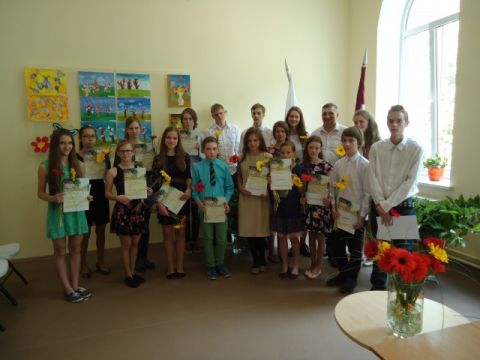 Pateicības diena Līgatnes novada izglītojamiem un pedagogiem - konkursu, olimpiāžu uzvarētājiem. Foto: Dzintra Upīte