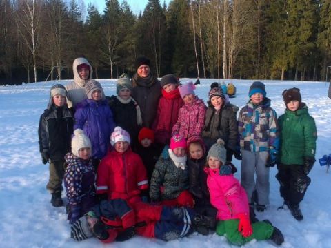 19.01.2015.-Sniega diena Līgatnes novada vidusskolā. Foto Dace Zariņa, Liene Pīlēģe,Aija Ziediņa