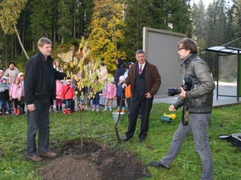 Stādam ieviņu, 11.10.2011., foto Anita Jaunzeme
