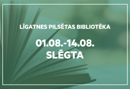 Uz laiku slēgta Līgatnes pilsētas bibliotēka