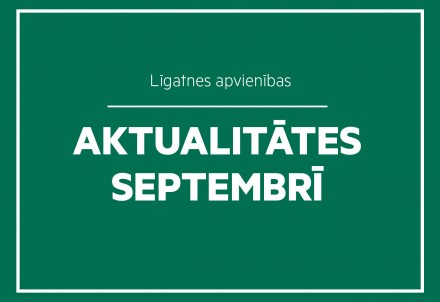 Aktualitātes septembrī