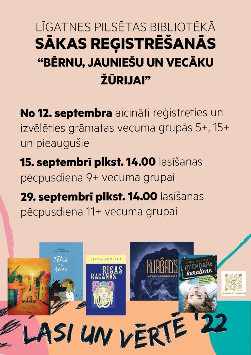 12. septembrī sāksies reģistrēšanās "Bērnu, jauniešu un vecāku žūrijai."
