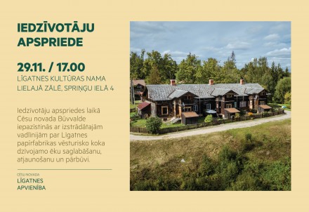 Notiks iedzīvotāju apspriede par vadlīnijām koka vēsturiskās apbūves uzturēšanai Līgatnē