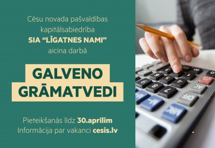 SIA Līgatnes nami aicina darbā galveno grāmatvedi