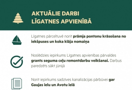 Aktīvi norit saimnieciskie darbi Līgatnes apvienībā