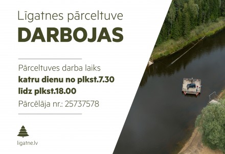Līgatnes pārceltuve atsākusi kursēt