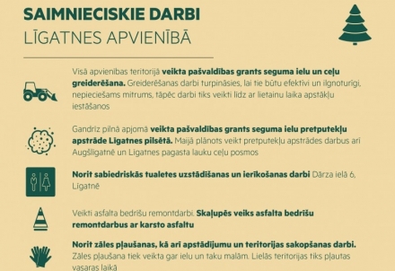 Līgatnes apvienībā norit ikdienas saimnieciskie darbi