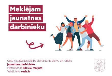 Aicinām darbā jaunatnes darbinieku