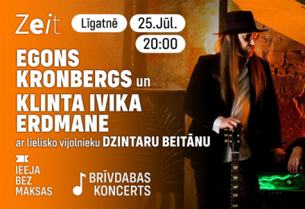Muzikāls vakars ar Egonu Kronbergu, Klintu Iviku Ērdmani un Dzintaru Beitānu