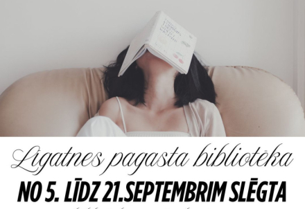 Līgatnes pagasta bibliotēka no 5. līdz 21. septembrim slēgta