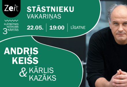 Stāstnieku vakariņas ar Andri Keišu un Kārli Kazāku