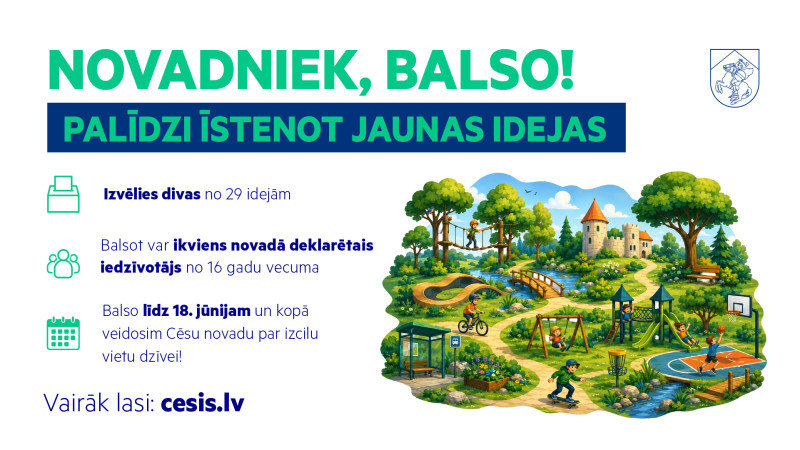 Sākas balsojums par iesniegtajiem līdzdalības budžeta projekta konkursa projektiem