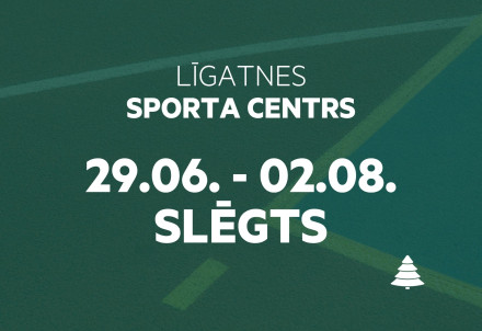 Izmaiņas Līgatnes Sporta centra darba laikā vasarā