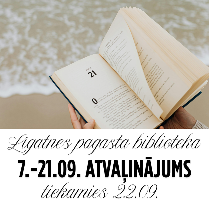 Izmaiņas Līgatnes pagasta bibliotēkas darba laikā septembrī