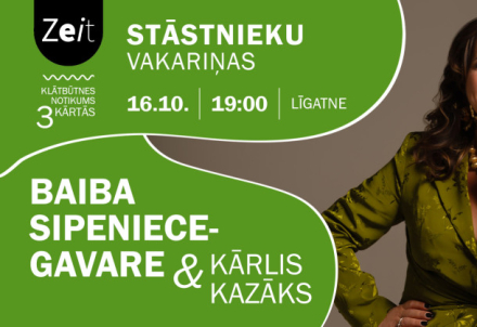Stāstnieku vakariņas ar Baibu Sipenieci-Gavari un Kārli Kazāku