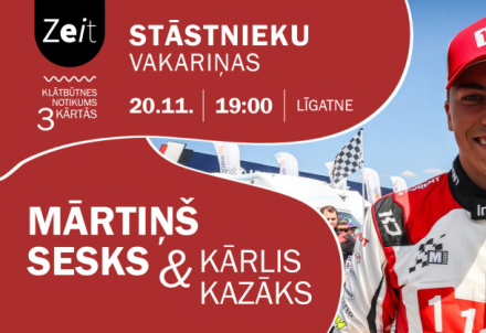 Stāstnieku vakariņas ar Mārtiņu Sesku un Kārli Kazāku