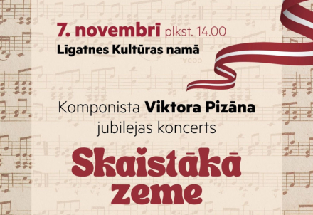 Komponista Viktora Pizāna jubilejas koncerts "Skaistākā zeme"